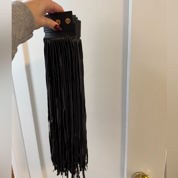 Leather Fringe Skirt - Picture 4 of 4